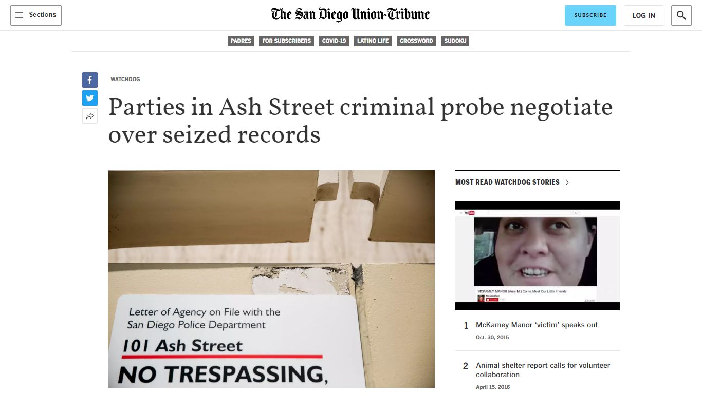 Parties in Ash Street criminal probe negotiate over seized records ...